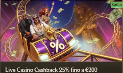 Cashback live casino 25 200